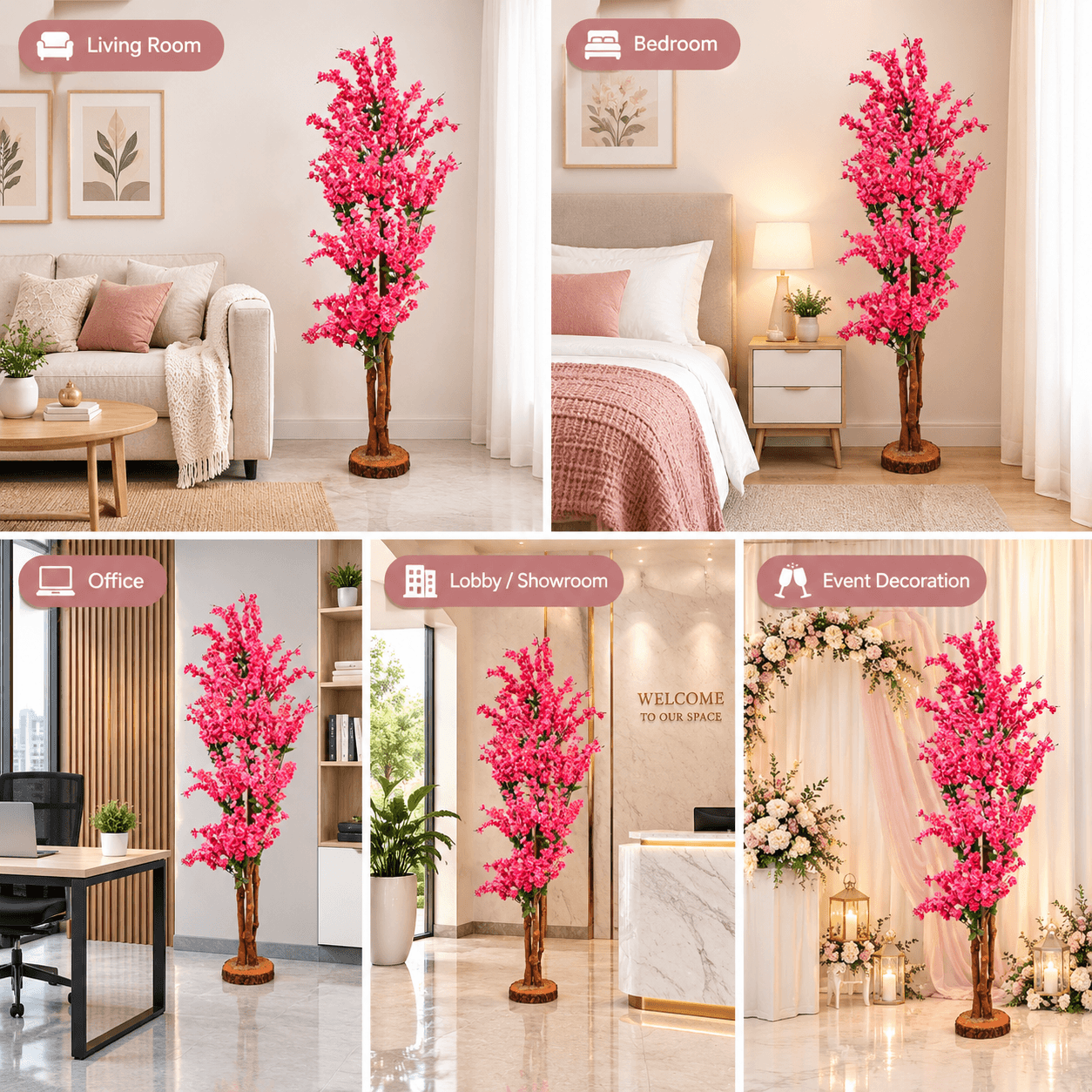 Premium Cherry Flower Plant 6 Feet 2