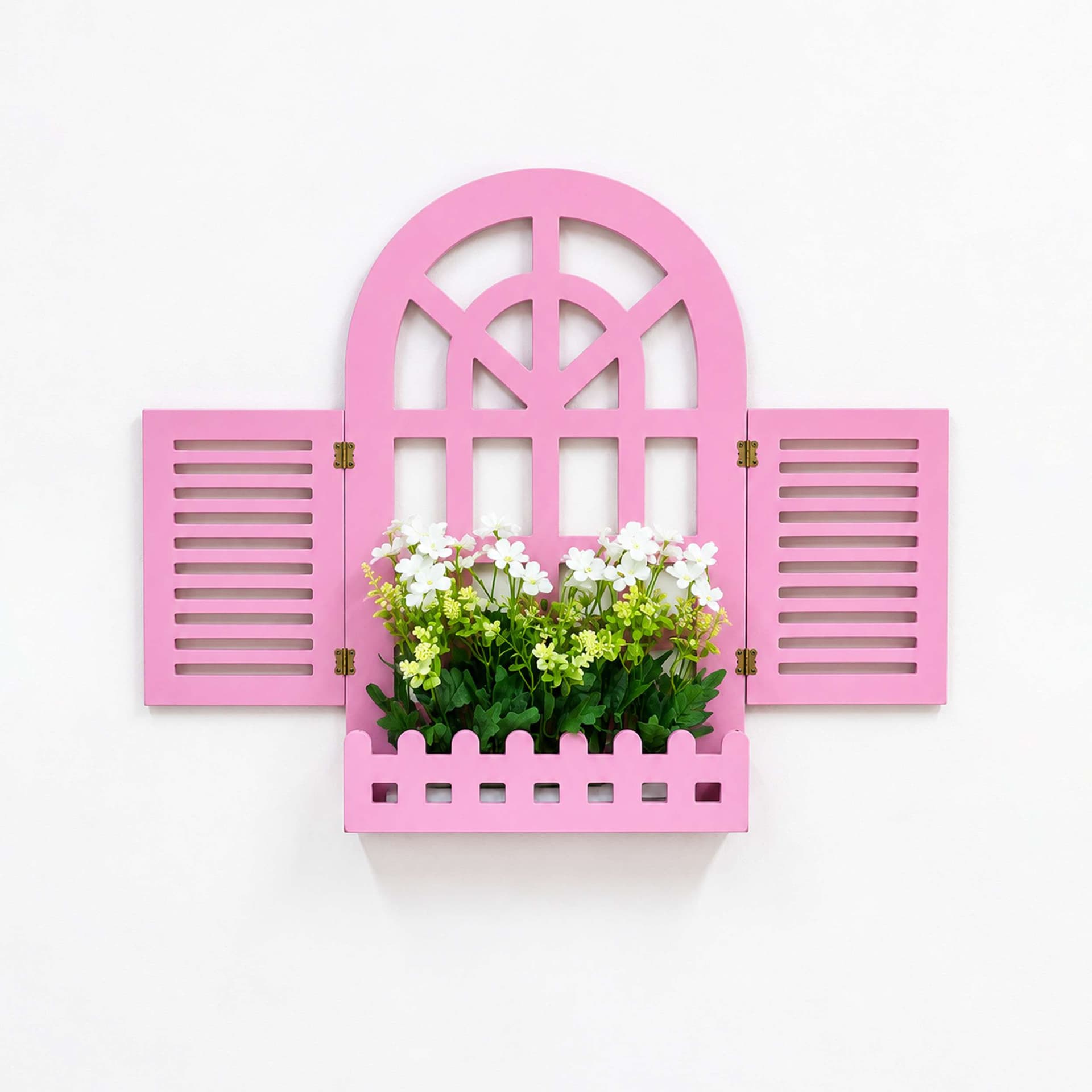 Pink Wooden Wall Decor Window
