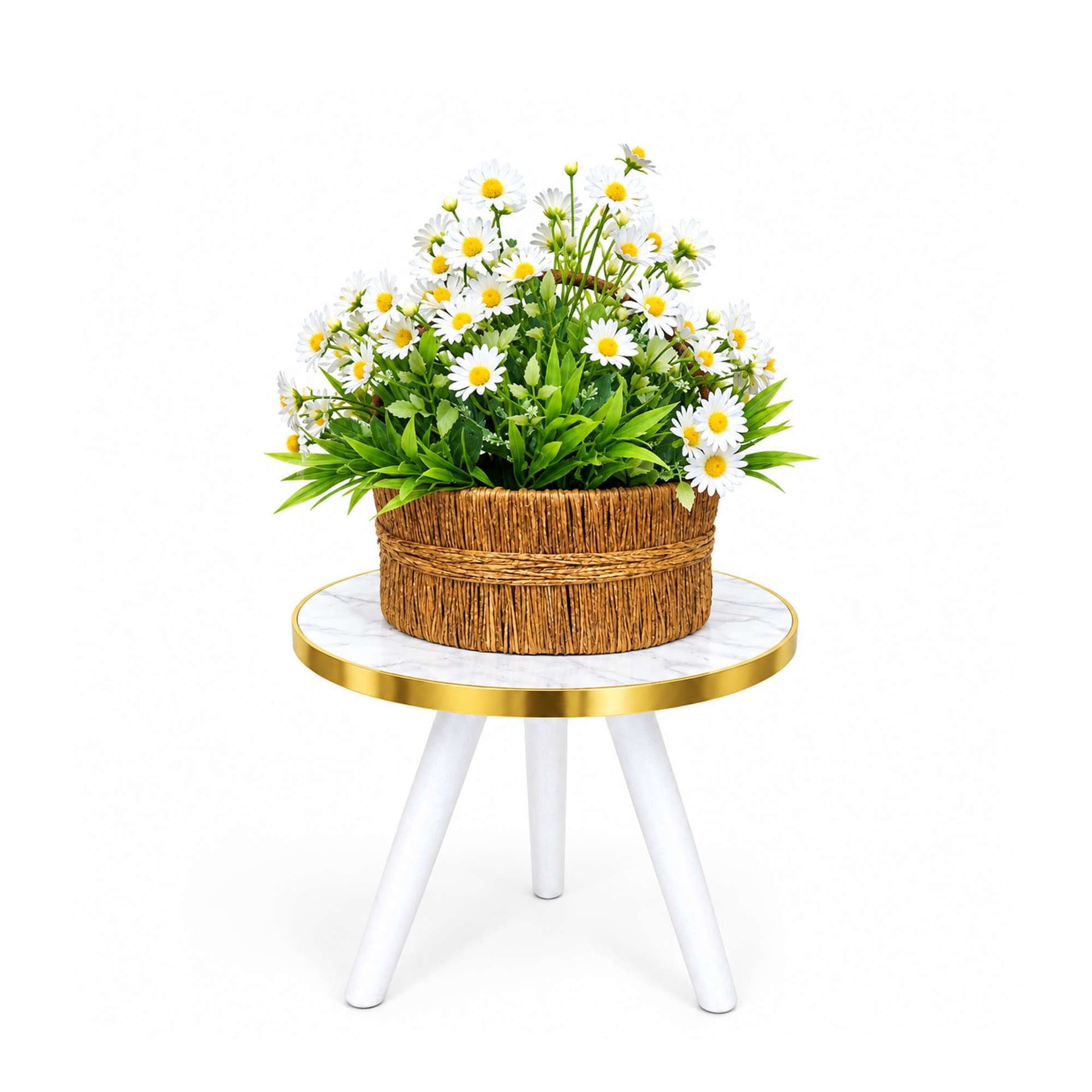 Flower Basket White