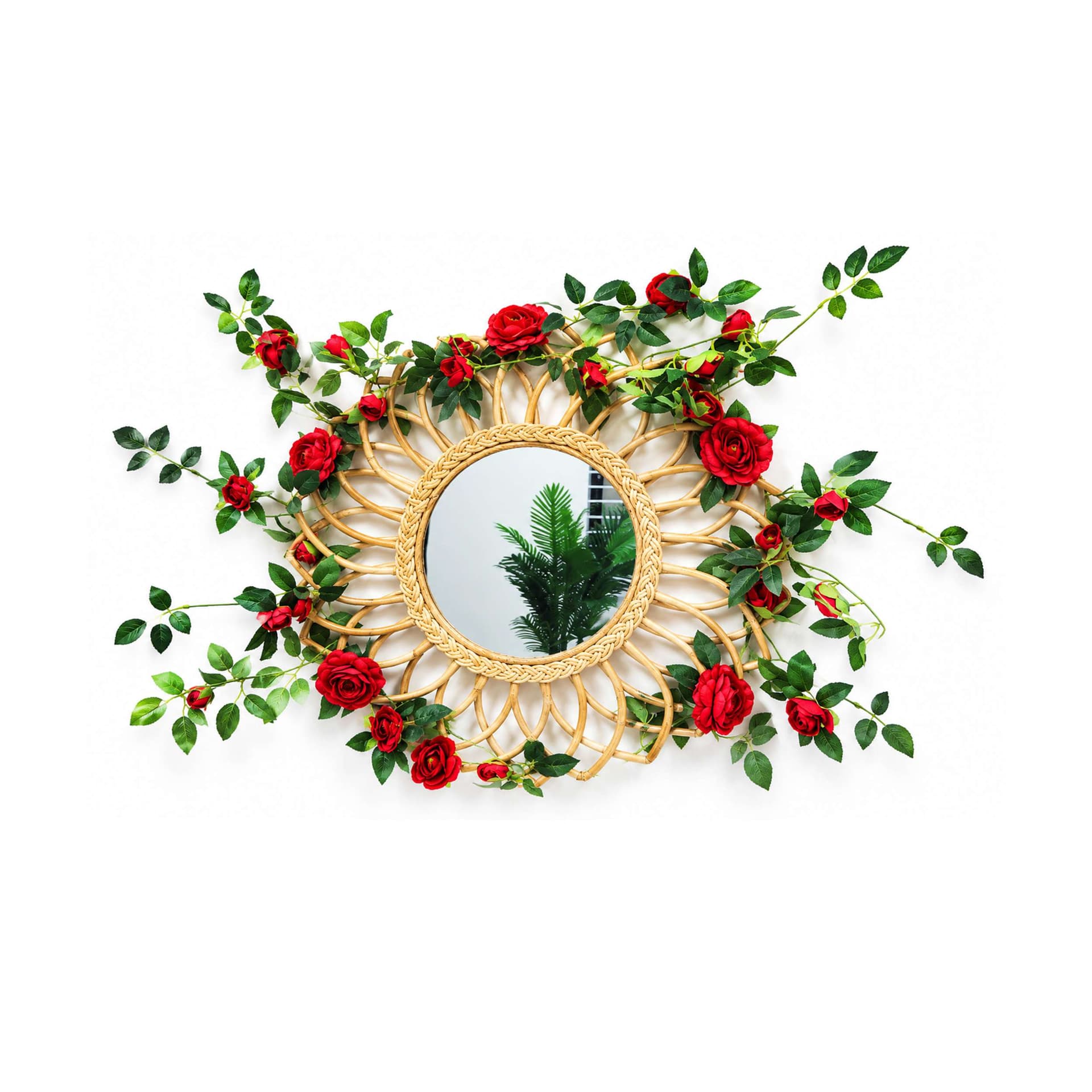 Beter Mirror 24 Inc With Red Rose Vine